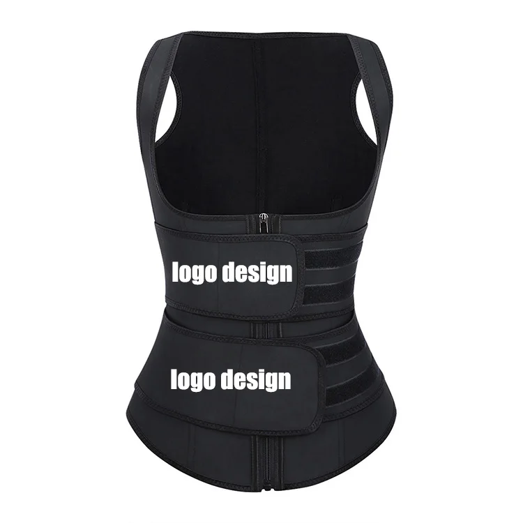 Custom Logo Slimming Vest Body Shaper Usa Neoprene Women Double Waist Zipper Vest, Black
Custom Logo Slimming Vest Body Shaper Usa Neoprene Women Double Waist Zipper Vest, Black