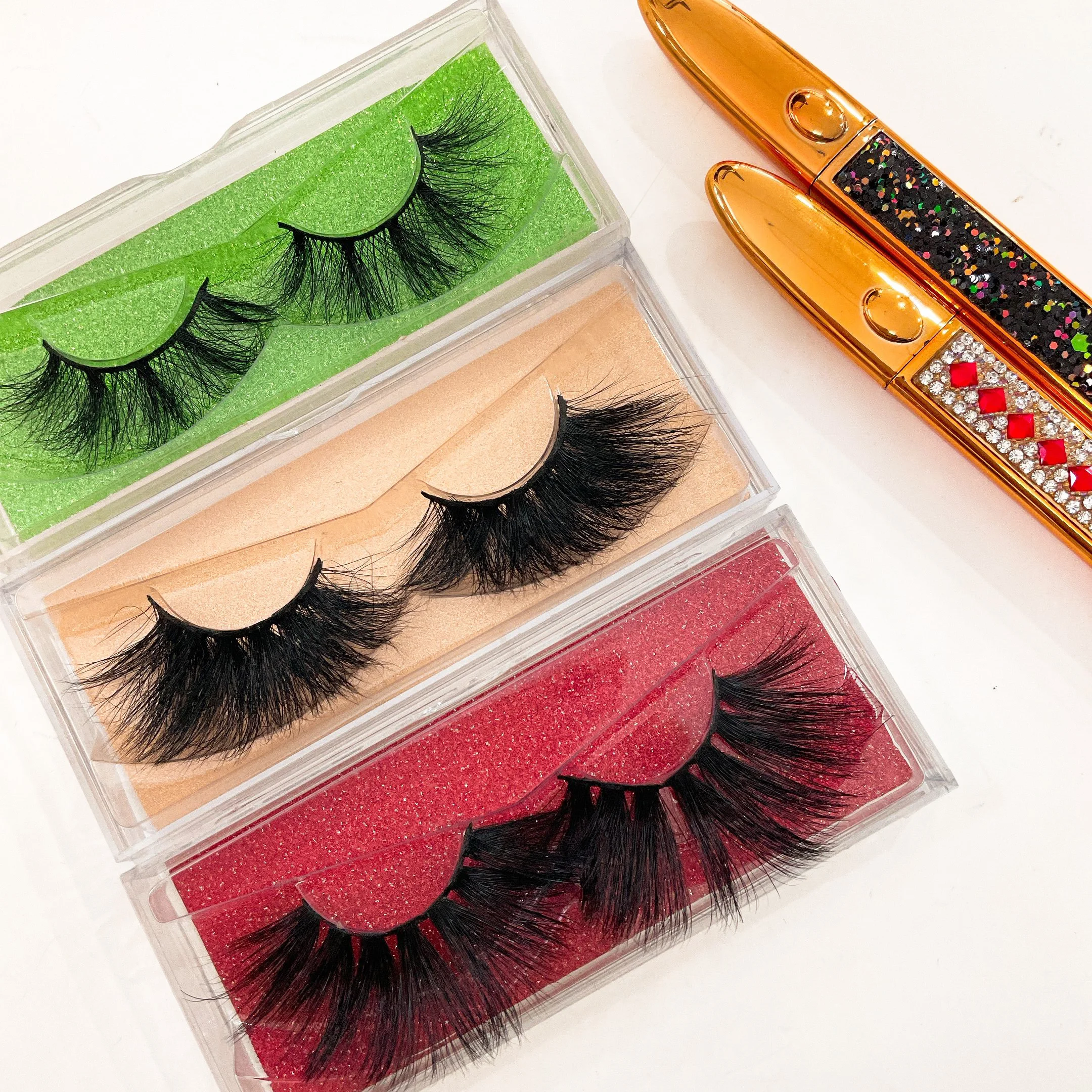 Lash factory supplies 3d mink eyelashes cruelty free 25mm fluffy eyelashes with customized packaging box, Black
Lash factory supplies 3d mink eyelashes cruelty free 25mm fluffy eyelashes with customized packaging box, Black