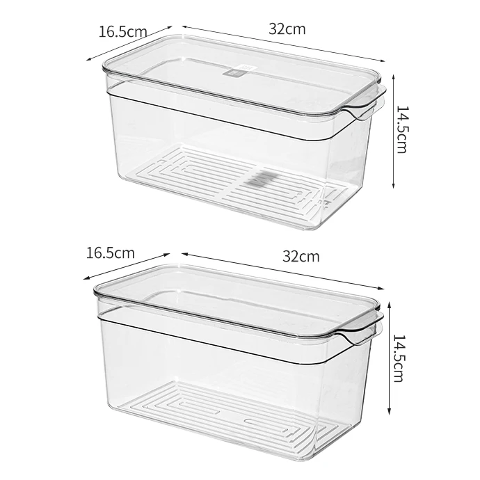 Plastic kitchen storage box dry cereal food storage container fridge organizer boxes Stackable fridge storage set with lid, Customized color
Plastic kitchen storage box dry cereal food storage container fridge organizer boxes Stackable fridge storage set with lid, Customized color