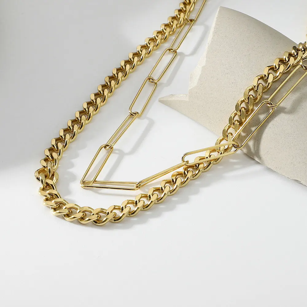 Double-deck Clip Pendant Stainless Steel charm Necklace Fashion Hot Jewelry Pendant Necklace Long Chain Necklace For Women Gift
Double-deck Clip Pendant Stainless Steel charm Necklace Fashion Hot Jewelry Pendant Necklace Long Chain Necklace For Women Gift