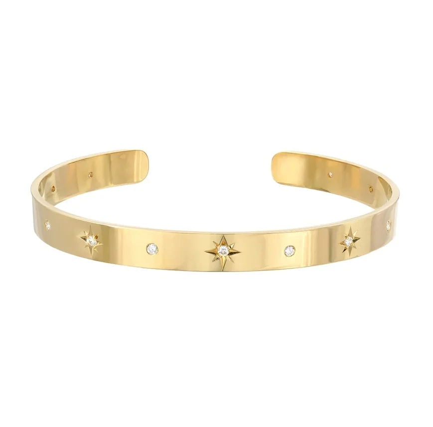 Custom Gold Cuff Best Friend Bangle Stainless Steel Star Diamond Bracelet, Gold, rose gold, steel, black etc.
Custom Gold Cuff Best Friend Bangle Stainless Steel Star Diamond Bracelet, Gold, rose gold, steel, black etc.