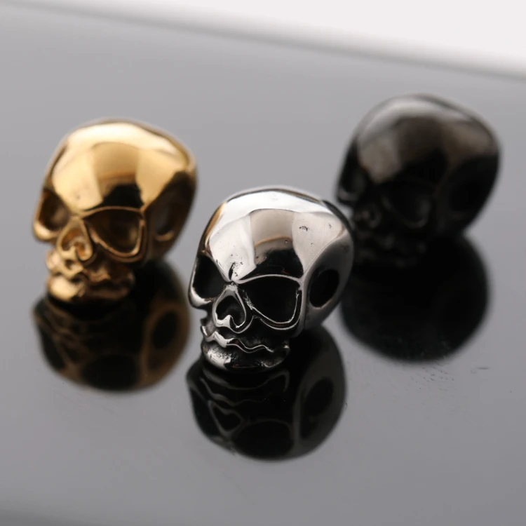 12*8MM Gold and Silver Plated Smooth Skull Beads Pendant for Jewelry Making 
12*8MM Gold and Silver Plated Smooth Skull Beads Pendant for Jewelry Making