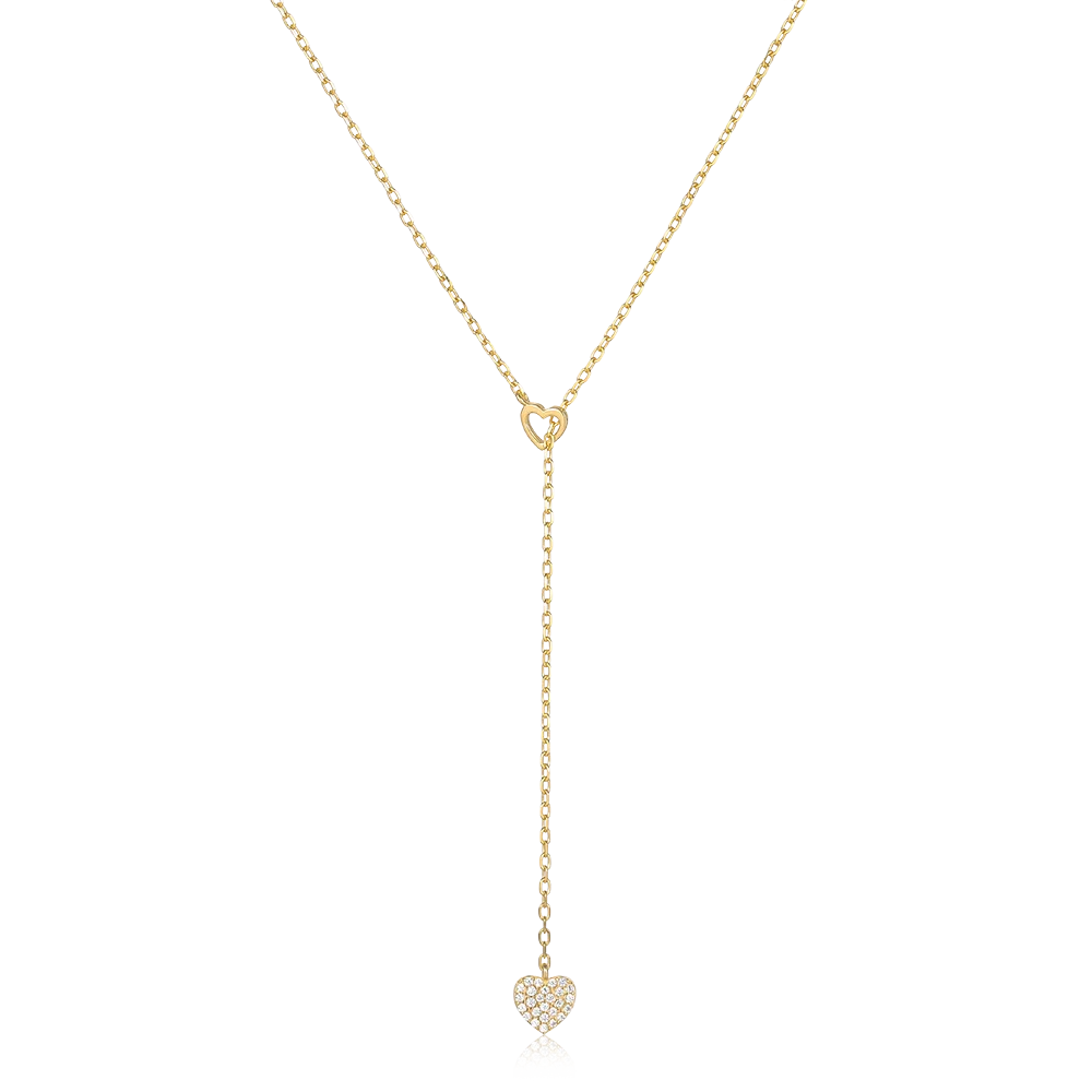 Double Heart Y Type Clavicle Fashion Designer Zircon 925 Sterling Simple Versatile Women 18K Gold Plated Jewelry Silver Necklace
Double Heart Y Type Clavicle Fashion Designer Zircon 925 Sterling Simple Versatile Women 18K Gold Plated Jewelry Silver Necklace