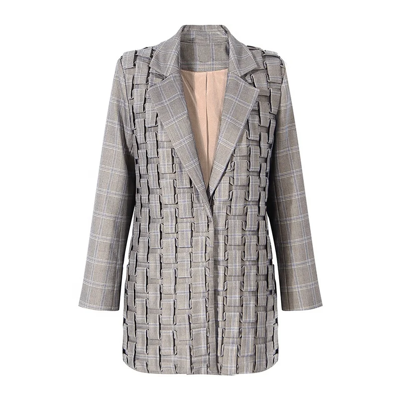 Vogue Ladies Suit Retro Plaid Jacket Female Vintage Blazers Pleated Loose Jacket Fashion Womens Jackets And Blazer, Gray
Vogue Ladies Suit Retro Plaid Jacket Female Vintage Blazers Pleated Loose Jacket Fashion Womens Jackets And Blazer, Gray