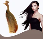 Free Shipping Peacock Styling Birthday Gifts Women Gifts and Men Natural Horn Hair Comb and Beard Comb