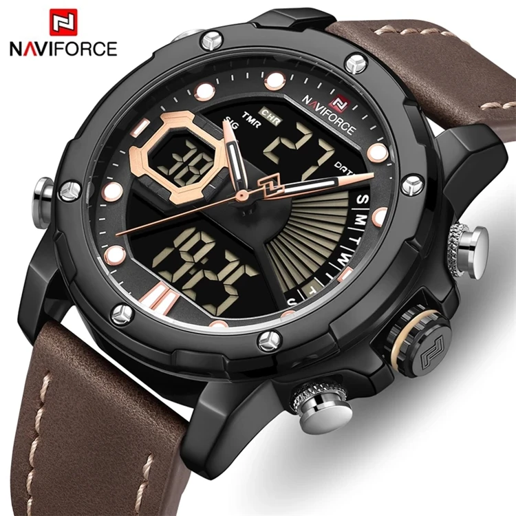 Top Luxury Brand NAVIFORCE Army Military Men Watch Led Digital Leather Sports Watches Relogio Masculino 9172
Top Luxury Brand NAVIFORCE Army Military Men Watch Led Digital Leather Sports Watches Relogio Masculino 9172