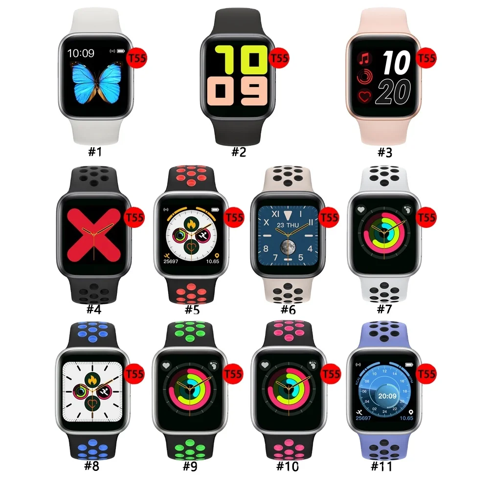 Original T55 New Series 6 Price Blood Oxygen Sport Health Waterproof Smartwatch BT 5.0 T55 Smart Watch for Android IOS
Original T55 New Series 6 Price Blood Oxygen Sport Health Waterproof Smartwatch BT 5.0 T55 Smart Watch for Android IOS