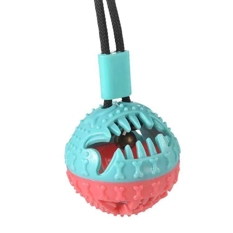 TPR dog sucker ball bite leakage food toy ball drain energy pet toys