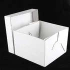 Custom Design White Wedding Cake Boxes With The Clear PVC Window