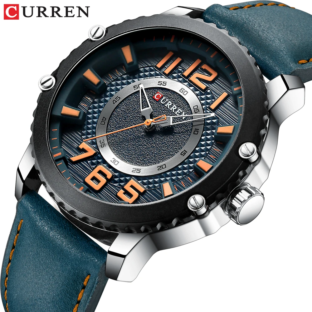 Curren 8341 wholesale blue man quartz watch luxe Genuine Leather band Waterproof analog display arabic Casual hand watch
Curren 8341 wholesale blue man quartz watch luxe Genuine Leather band Waterproof analog display arabic Casual hand watch