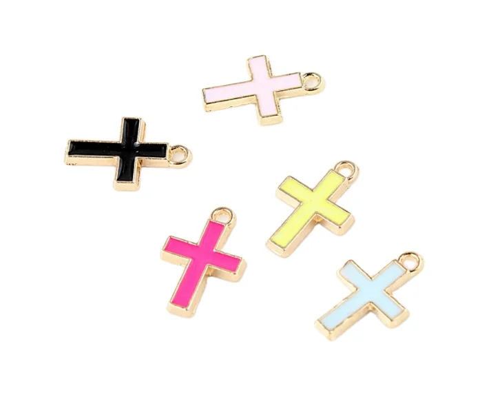 religious cross charms DIY color enamel metal cross charms for bracelet religious cross jewelry accessories
religious cross charms DIY color enamel metal cross charms for bracelet religious cross jewelry accessories