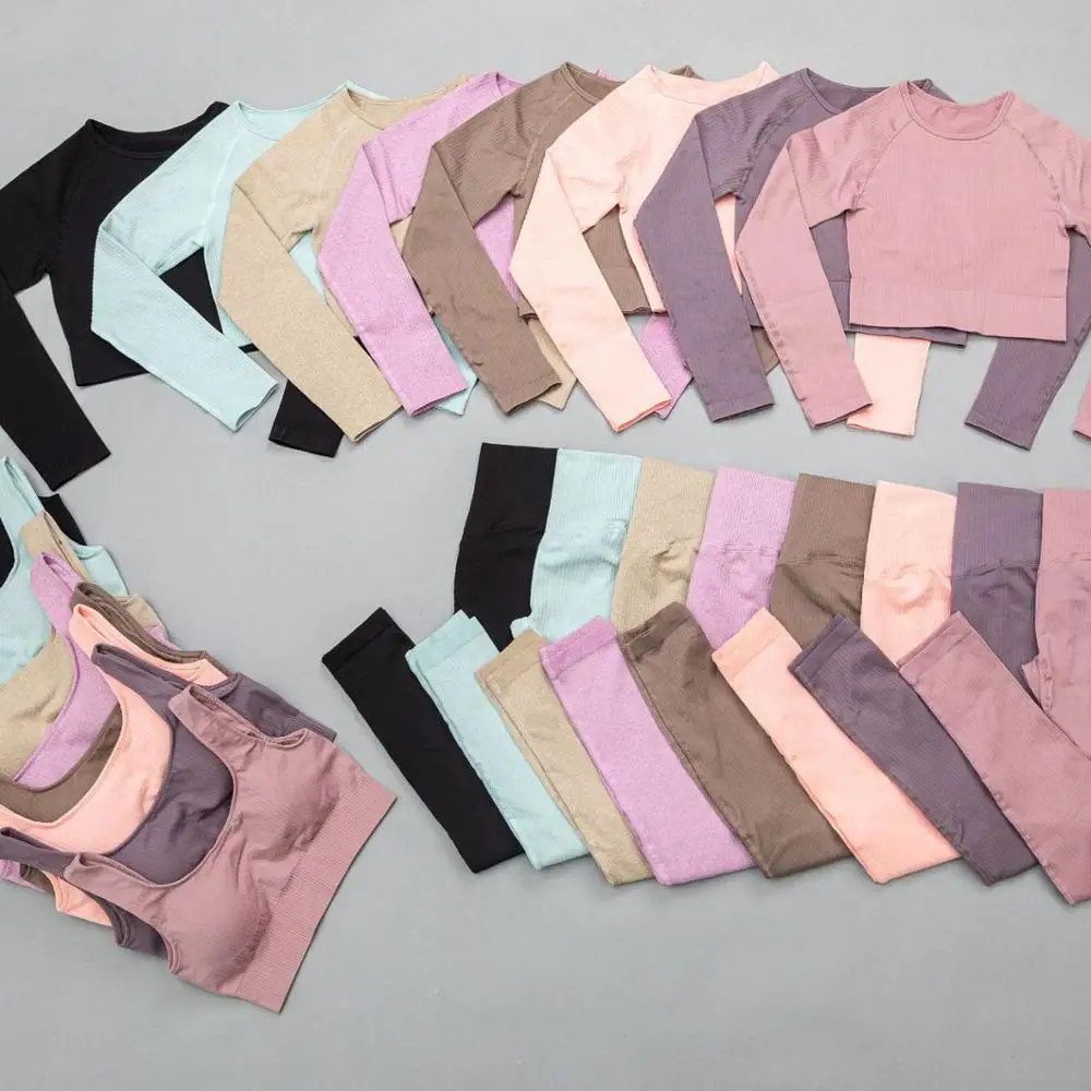 2019 New Style Winter Autumn Seamless Yoga Set Women Sport Suit Gym Clothes Long Sleeve Fitness Crop Top Leggings Yoga Tracksuit, Blue/khaki/purple/pink
2019 New Style Winter Autumn Seamless Yoga Set Women Sport Suit Gym Clothes Long Sleeve Fitness Crop Top Leggings Yoga Tracksuit, Blue/khaki/purple/pink