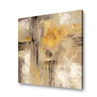Abstract Art Yellow Colour Paint Acrylic Canvas Oil Painting