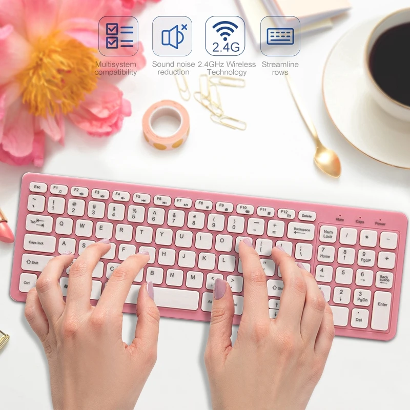 Wireless keyboard and mouse set, 2.4 GHz stable connection, portable silent keyboard and mouse to work online easily
Wireless keyboard and mouse set, 2.4 GHz stable connection, portable silent keyboard and mouse to work online easily