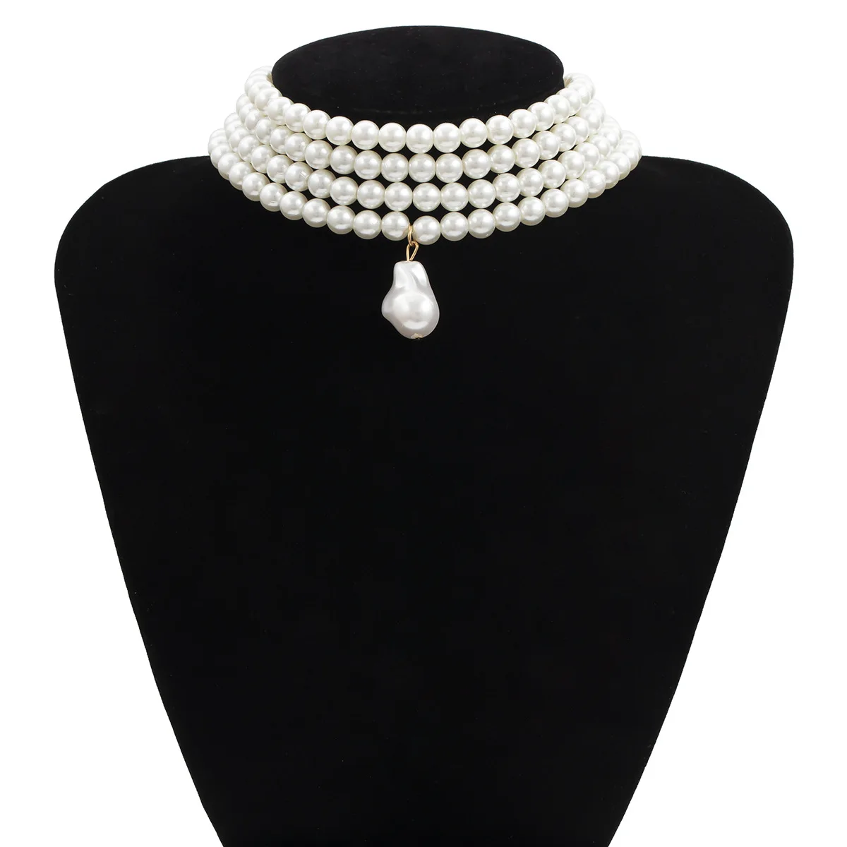 Hot sale personality versatile geometric beaded necklace simple multi-layer pearl shaped pendant necklace, Picture shows
Hot sale personality versatile geometric beaded necklace simple multi-layer pearl shaped pendant necklace, Picture shows