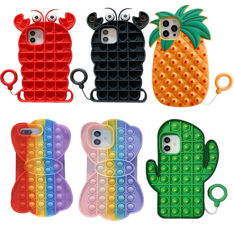 Push-pop bubble fidget toy phone case 3d soft silicone pineapple case release stress shockproof cover for iphone 12
Push-pop bubble fidget toy phone case 3d soft silicone pineapple case release stress shockproof cover for iphone 12