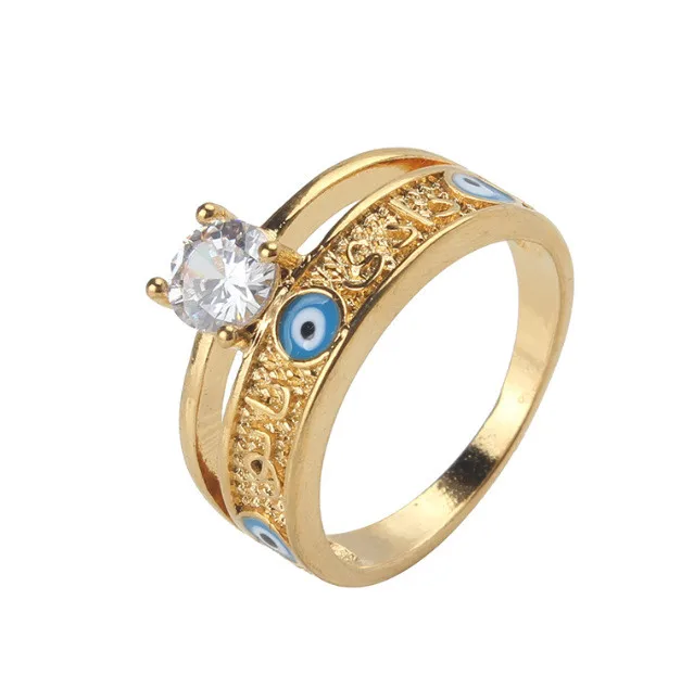 New Design 2022 Luxury Bridal Jewelry Gold Plating Evil Eyes Rings Stainless steel Crystal Blue Eye Ring
New Design 2022 Luxury Bridal Jewelry Gold Plating Evil Eyes Rings Stainless steel Crystal Blue Eye Ring