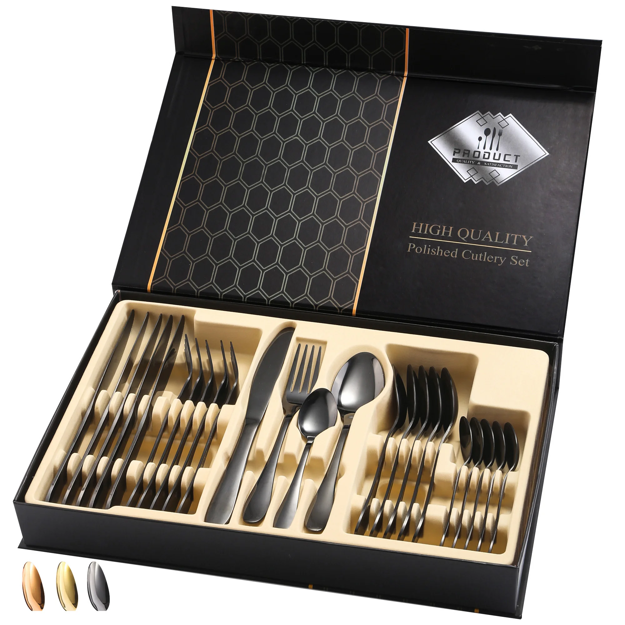 Manufacturer Wholesale Stainless Steel 24pcs Travel Kid Portable Luxury Unique Reusable Kitchen Box Wedding Gold Cutlery Set, Pvd
Manufacturer Wholesale Stainless Steel 24pcs Travel Kid Portable Luxury Unique Reusable Kitchen Box Wedding Gold Cutlery Set, Pvd
