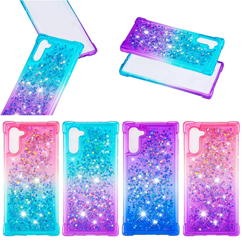 Luxury Gradient Glitter Liquid Quicksand Soft TPU Back Phone Case for Samsung Galaxy Note 10 Note 10 Plus 5G, 4 Colors Available, Various
Luxury Gradient Glitter Liquid Quicksand Soft TPU Back Phone Case for Samsung Galaxy Note 10 Note 10 Plus 5G, 4 Colors Available, Various