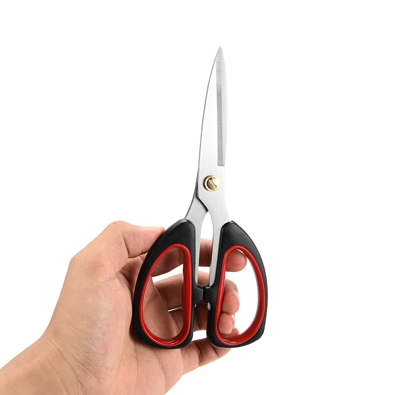 New fashion Quality home scissors black and red shears for tailor with Soft Grip Handle