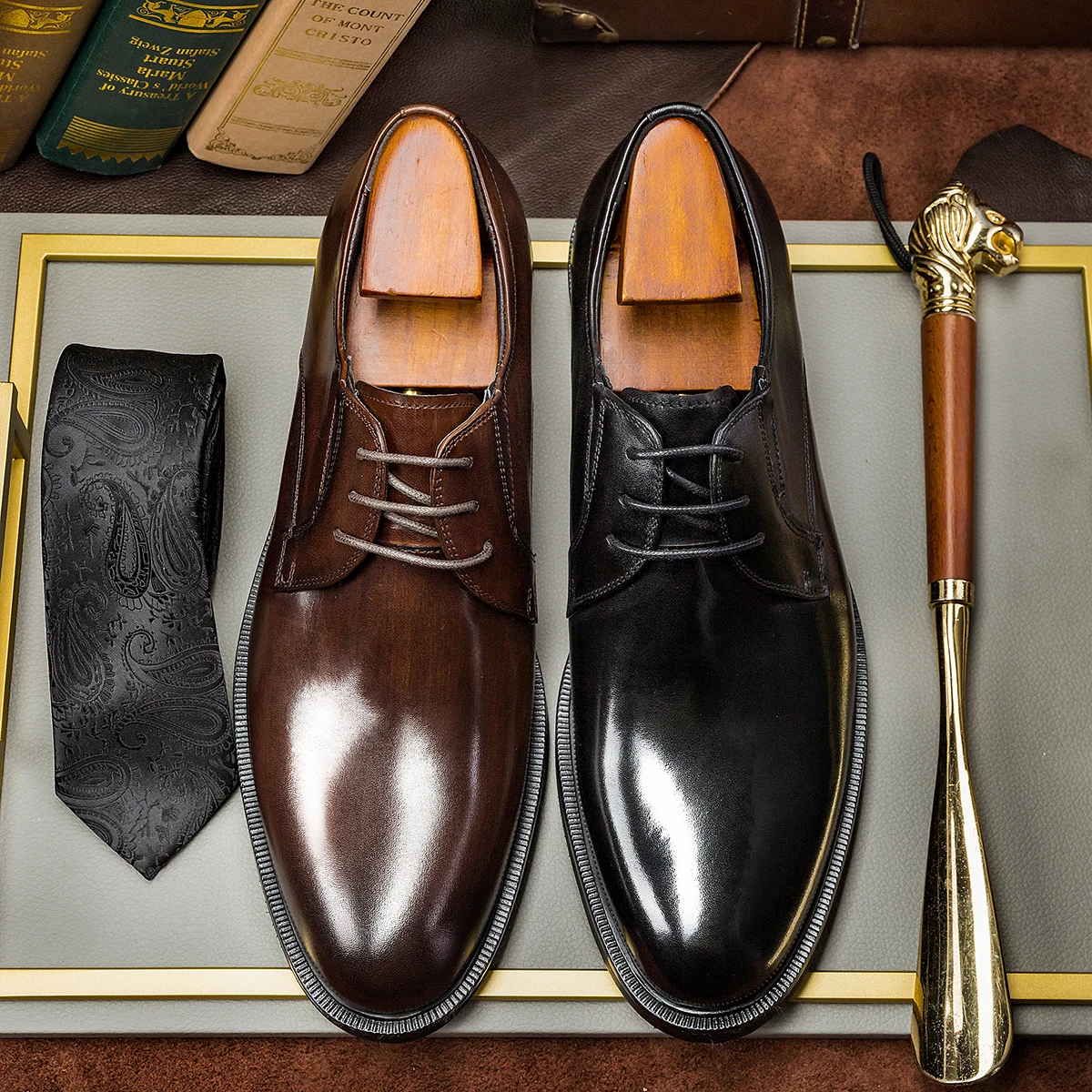 China factory price low moq rubber outsole men's genuine leather derby shoes, Black,coffee
China factory price low moq rubber outsole men's genuine leather derby shoes, Black,coffee