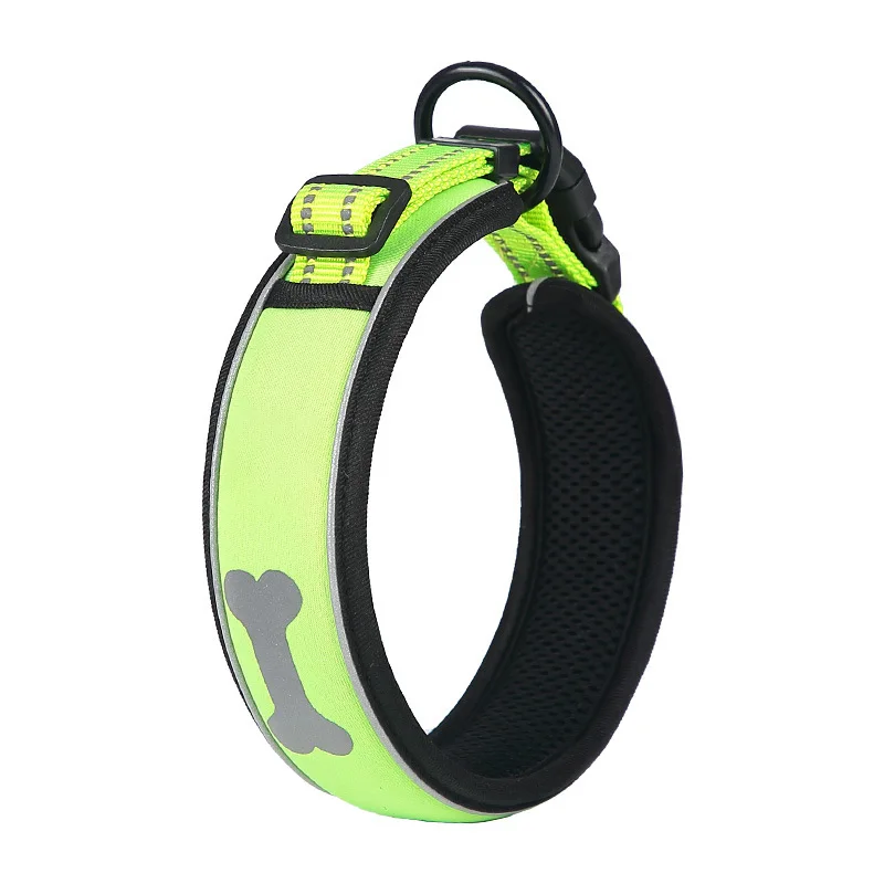 Dog Collar with Reflective Bone Shape 3M Strap Durable Strong Mesh Padded Dog Collar for Large Dog, Red/pink/blue/green/orange
Dog Collar with Reflective Bone Shape 3M Strap Durable Strong Mesh Padded Dog Collar for Large Dog, Red/pink/blue/green/orange
