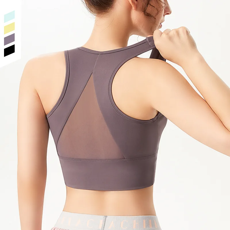 2021 High-neck Push Up Gym Workout Bras Women High Impact Soft Nylon Dance Yoga Sports Bras Top Athletic Tank Top, Light blue, light purple, army green, black gray, navy blue
2021 High-neck Push Up Gym Workout Bras Women High Impact Soft Nylon Dance Yoga Sports Bras Top Athletic Tank Top, Light blue, light purple, army green, black gray, navy blue