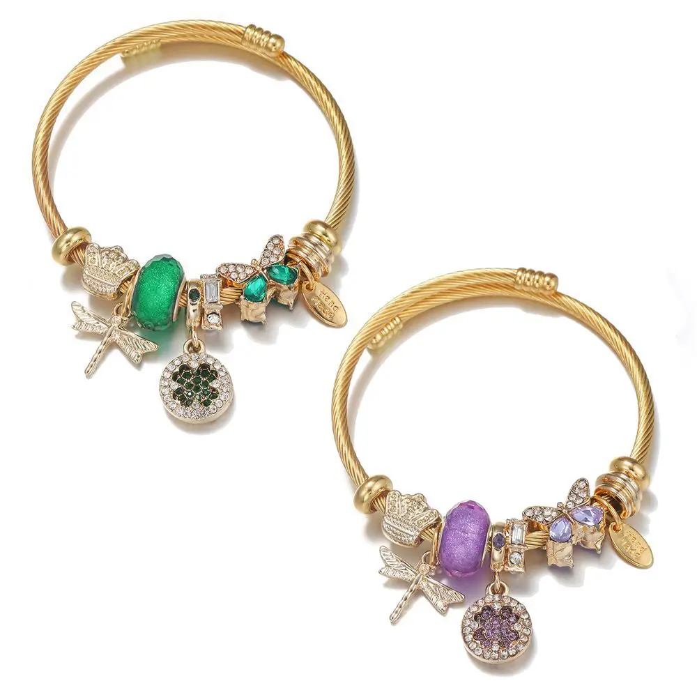 Duyizhao Personality Design DIY Style Mori Charm Hand Fashion Fairy Clover Butterfly Gold Bracelet Jewelry
Duyizhao Personality Design DIY Style Mori Charm Hand Fashion Fairy Clover Butterfly Gold Bracelet Jewelry