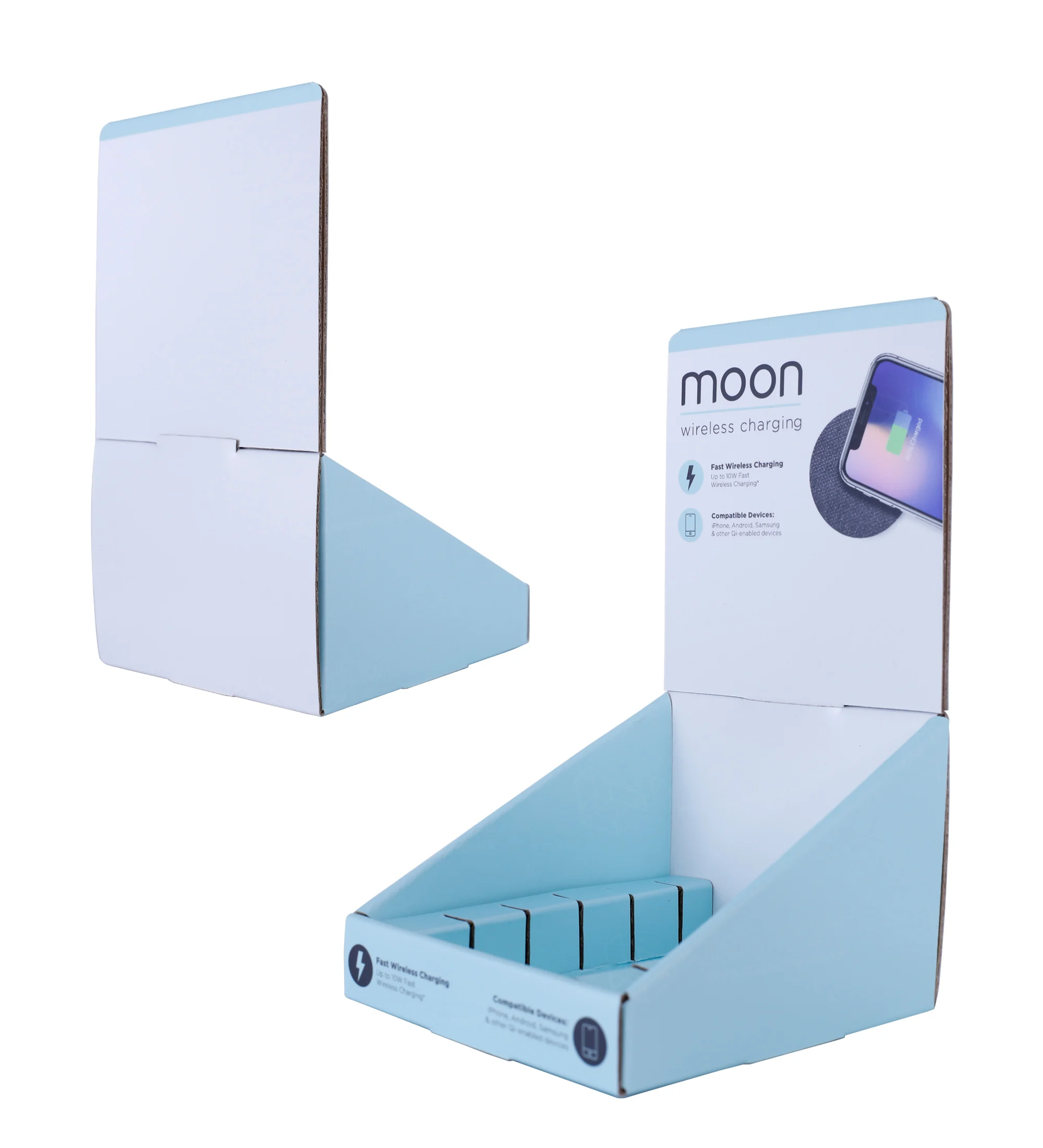 wireless storage box customized paper material pdq display trays
