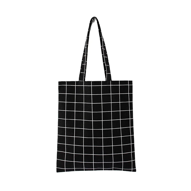 Personalized grid eco women shopping tote bag cotton canvas shoulder bag with zip
Personalized grid eco women shopping tote bag cotton canvas shoulder bag with zip