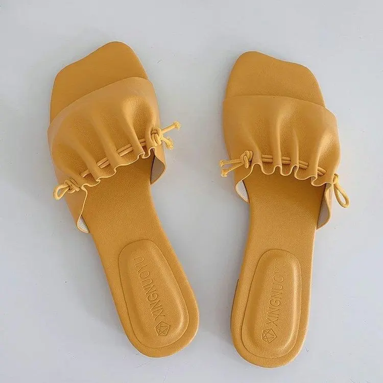 B High quality fashion Hot sale Net red new arrivals square head elastic cord women leisure out street solid color flat slippers, Picture colors or customized
B High quality fashion Hot sale Net red new arrivals square head elastic cord women leisure out street solid color flat slippers, Picture colors or customized