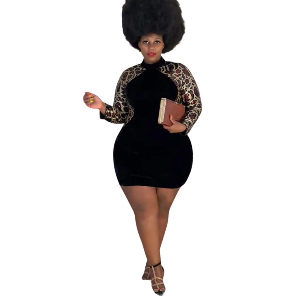 DL661 XL to 5XL Plus Size Women Sequined Long Sleeve Velvet Patchwork wholesale fall club turtle neck dress bodycon
DL661 XL to 5XL Plus Size Women Sequined Long Sleeve Velvet Patchwork wholesale fall club turtle neck dress bodycon