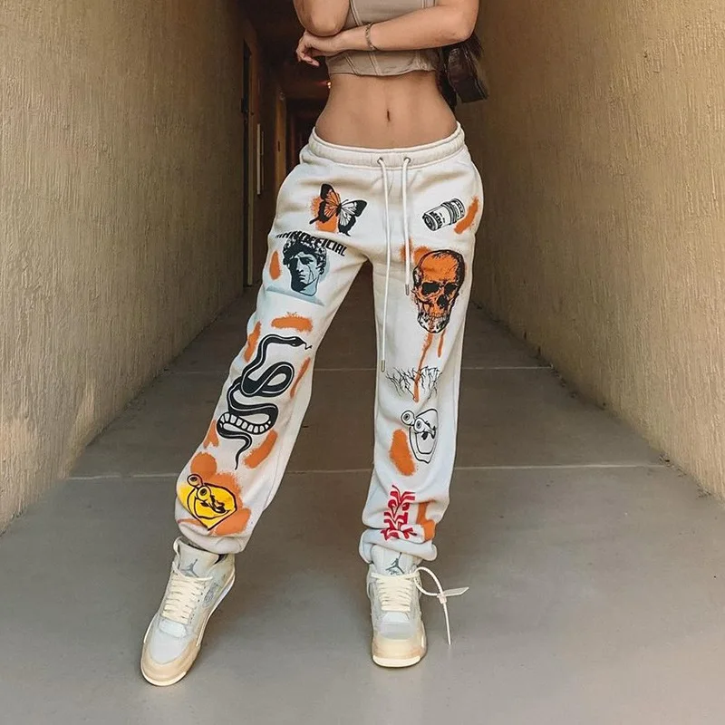 Winter Trend Streetwear Girls Cotton Hip Hop Graffiti Joggers Pants Printed Women Sweatpants, Customized
Winter Trend Streetwear Girls Cotton Hip Hop Graffiti Joggers Pants Printed Women Sweatpants, Customized