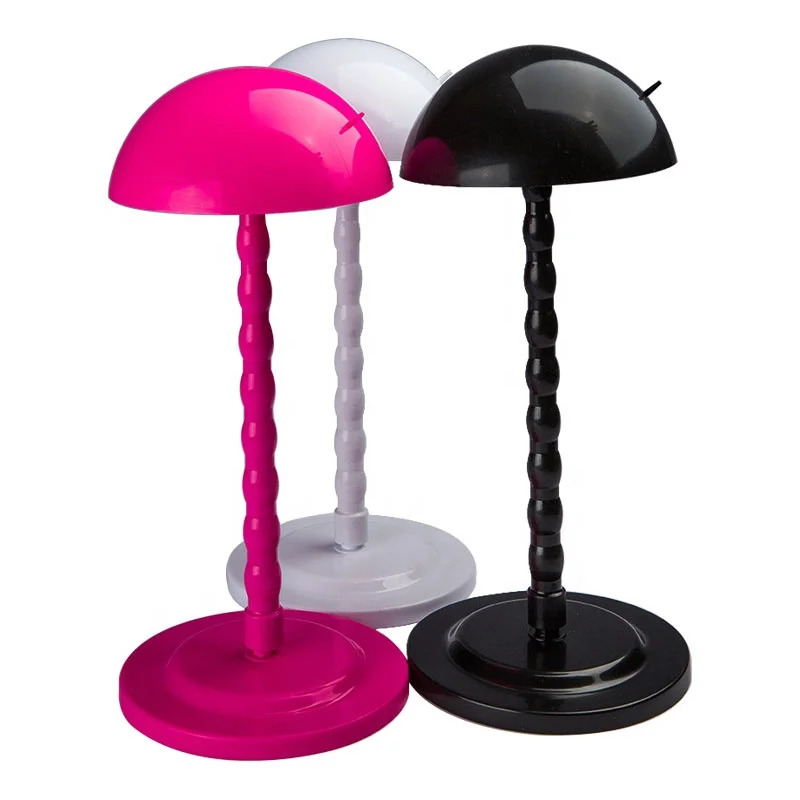 New fashion popular display wig holder portable mashroom-shape plastic wig stand, White,black, pink
New fashion popular display wig holder portable mashroom-shape plastic wig stand, White,black, pink