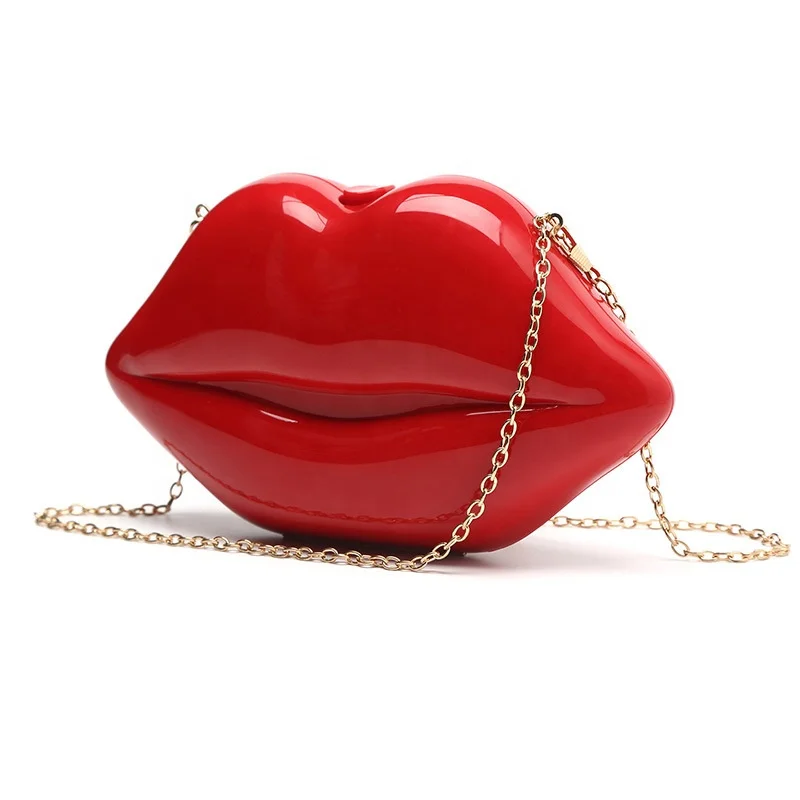 Women lip Shape Pouch Coin Purse Girl Cosmetic Bag acrylic Shoulder Red Lip Purse 
Women lip Shape Pouch Coin Purse Girl Cosmetic Bag acrylic Shoulder Red Lip Purse