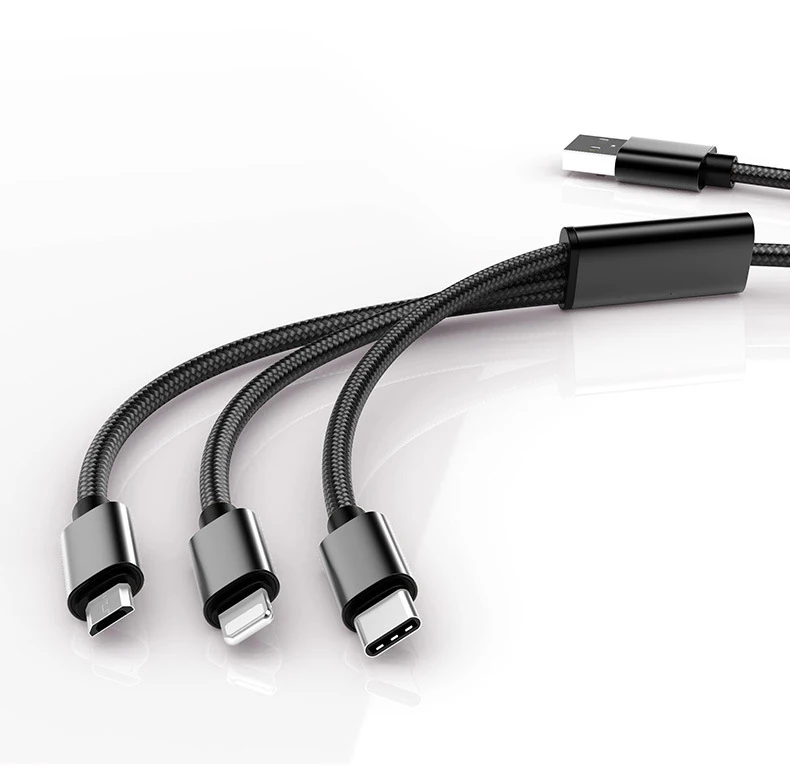 Cell Phone Cable fast USB 1M 2M 3 in 1 USB Charging Data Metal Micro USB Function Cables type-c Phone Charger, Gold/pink/red/black/silver
Cell Phone Cable fast USB 1M 2M 3 in 1 USB Charging Data Metal Micro USB Function Cables type-c Phone Charger, Gold/pink/red/black/silver