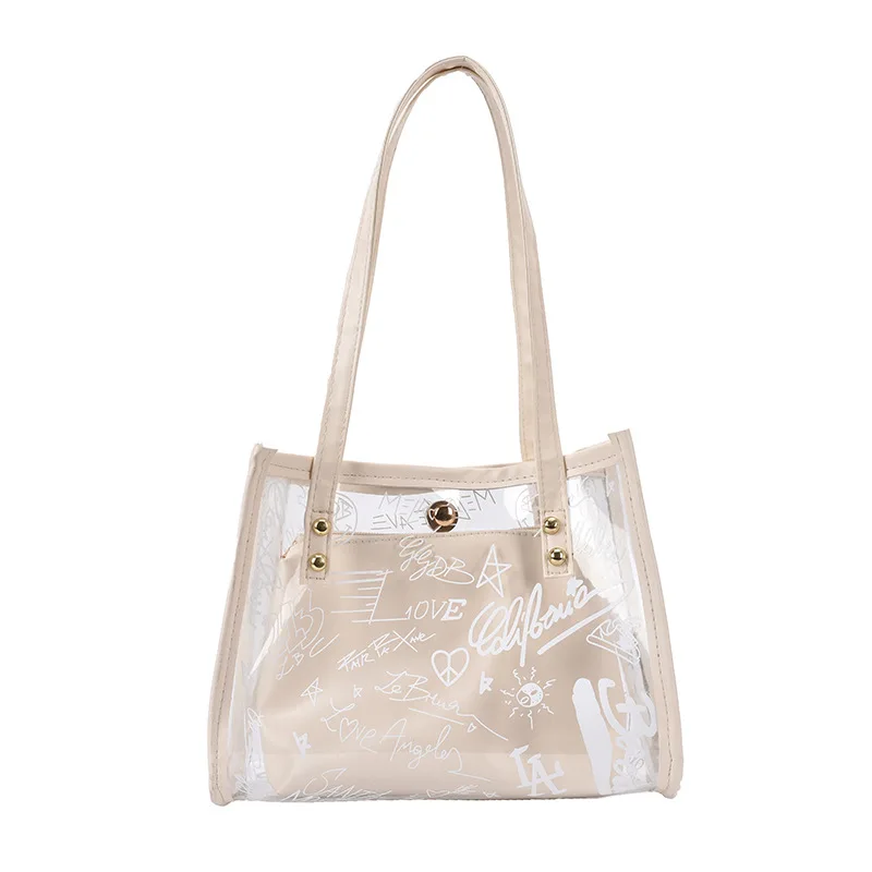 Large Capacity Handbag External Transparent Jelly bag Women's Shoulder Tote Bag Hand Bags
Large Capacity Handbag External Transparent Jelly bag Women's Shoulder Tote Bag Hand Bags