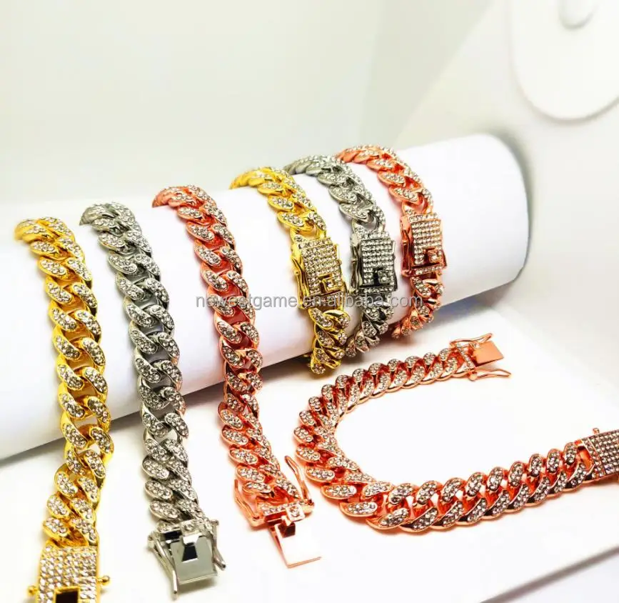 12mm zircon Jewelry Cuba Men's bracelet cz Jewelry gold silver hiohop Personality bracelet 18k gold bracelets party Miami chain
12mm zircon Jewelry Cuba Men's bracelet cz Jewelry gold silver hiohop Personality bracelet 18k gold bracelets party Miami chain