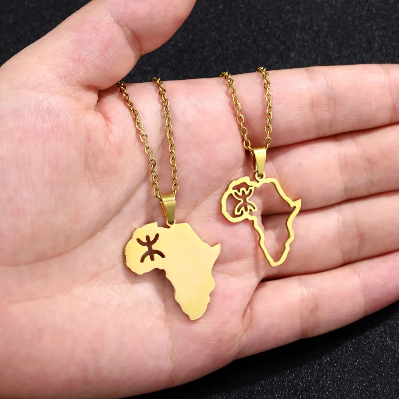 Ethlyn 2021 New Gold Color/ Silver Color Africa Map Berbers Pendant Necklaces African Berber Jewelry for Women Men
Ethlyn 2021 New Gold Color/ Silver Color Africa Map Berbers Pendant Necklaces African Berber Jewelry for Women Men