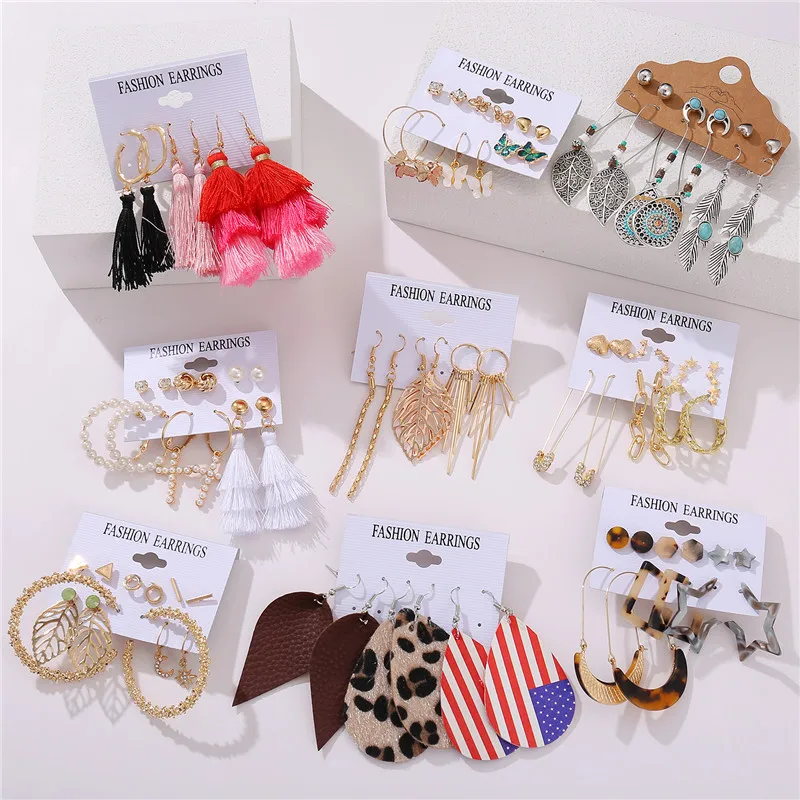 Tassel Acrylic Earrings Bohemian Earrings Set Big Geometric Drop Earring Female DIY Fashion Jewelry For Women, Gold plated
Tassel Acrylic Earrings Bohemian Earrings Set Big Geometric Drop Earring Female DIY Fashion Jewelry For Women, Gold plated