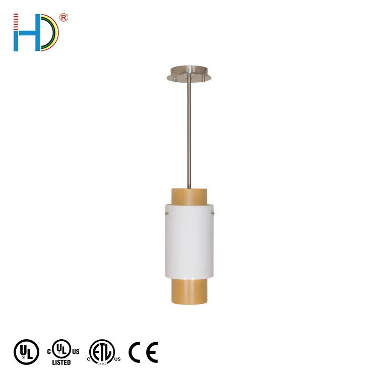 Indoor Brushed Nickel Acrylic Shade Pendant Light Fixture Chandelier