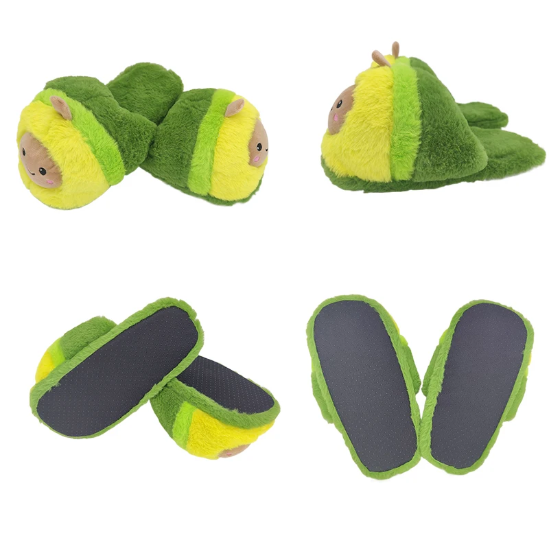Women Cute Avocado Indoor Slippers Cartoon Thermal Home Slippers Winter Plush Avocado Slippers, Green
Women Cute Avocado Indoor Slippers Cartoon Thermal Home Slippers Winter Plush Avocado Slippers, Green