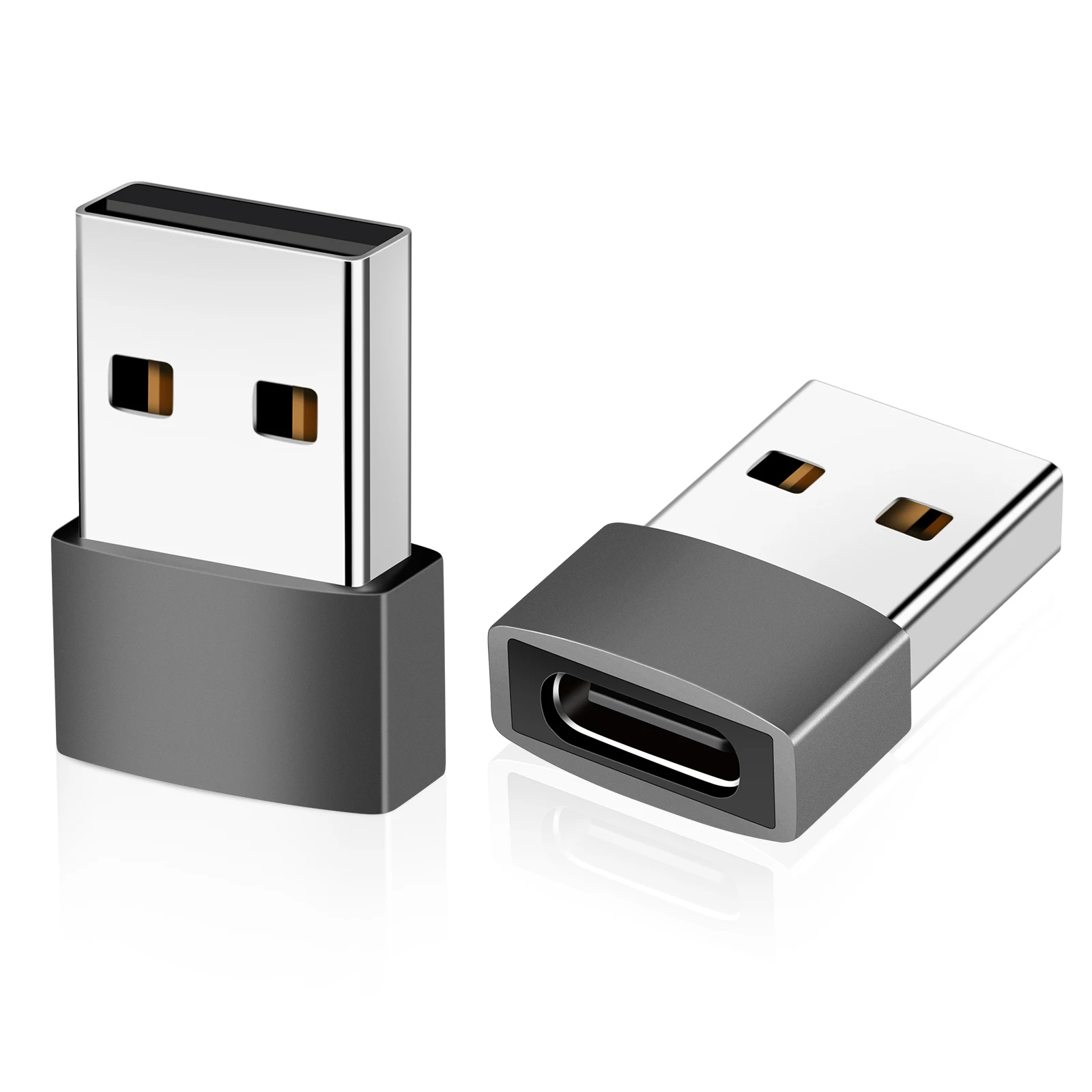 Wide Compatibility Charging Converter USB Type C Female to USB2.0 Male Adapter, Grey
Wide Compatibility Charging Converter USB Type C Female to USB2.0 Male Adapter, Grey