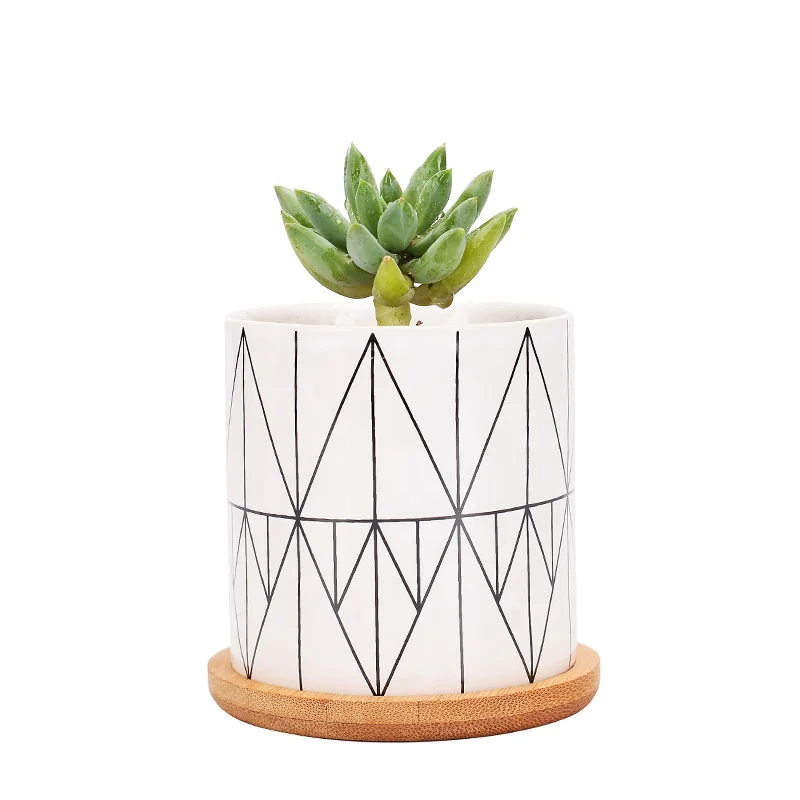 Modern Geometric Pattern Ceramic Flower Pot Succulent Plant Pot Nordic Planter Office Desktop Bonsai Home Garden Decoration, As photos
Modern Geometric Pattern Ceramic Flower Pot Succulent Plant Pot Nordic Planter Office Desktop Bonsai Home Garden Decoration, As photos