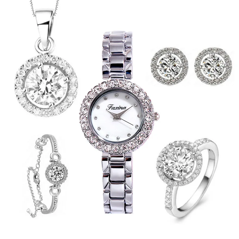 new handmade diamond-encrusted ladies' watch is a five-piece personalized set fashionable light luxury watch
new handmade diamond-encrusted ladies' watch is a five-piece personalized set fashionable light luxury watch