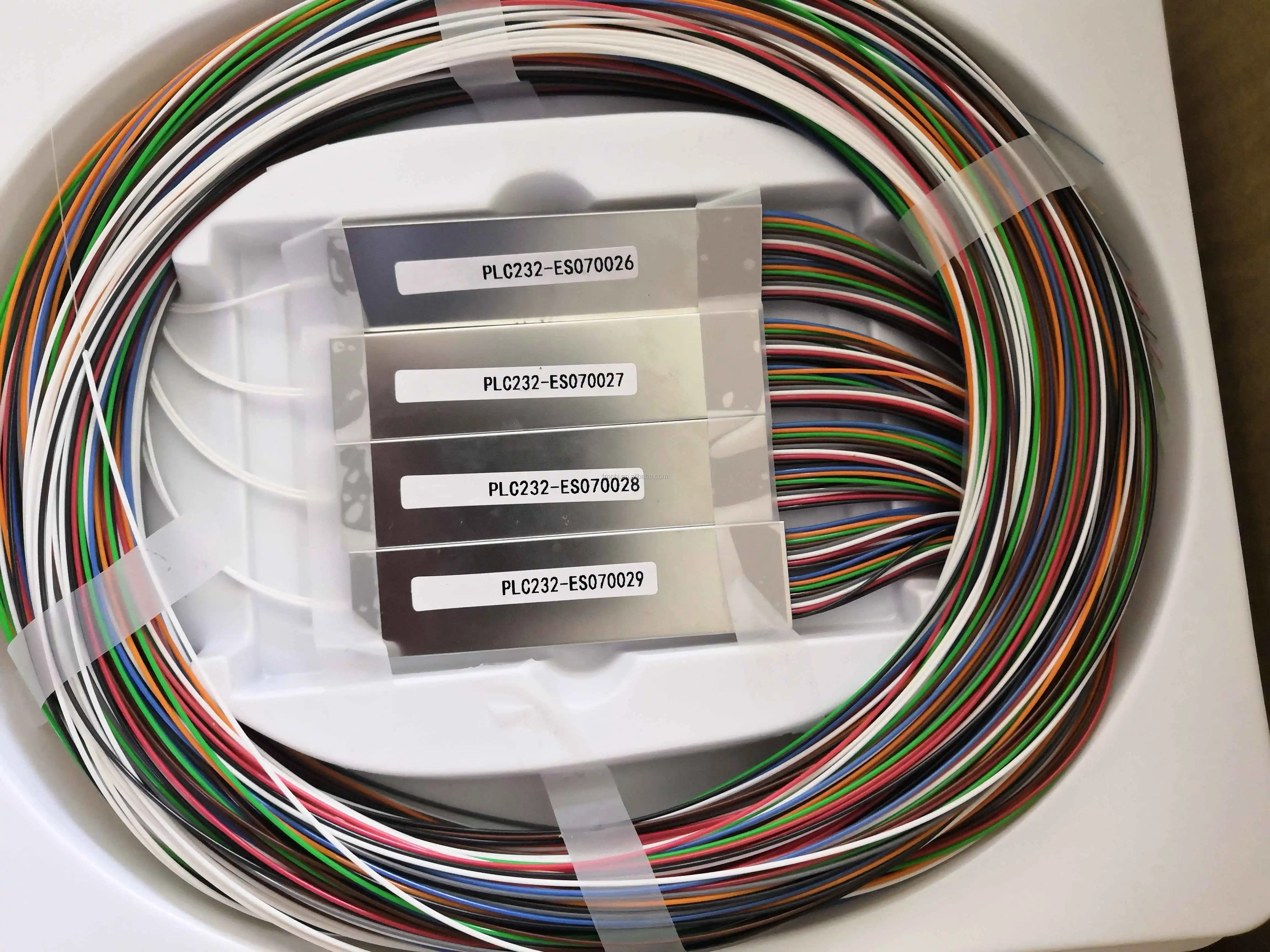 plug-in type optical fiber PLC splitter 1:2 1:4 1:8 1:16 1:32 1:64 with adaptor