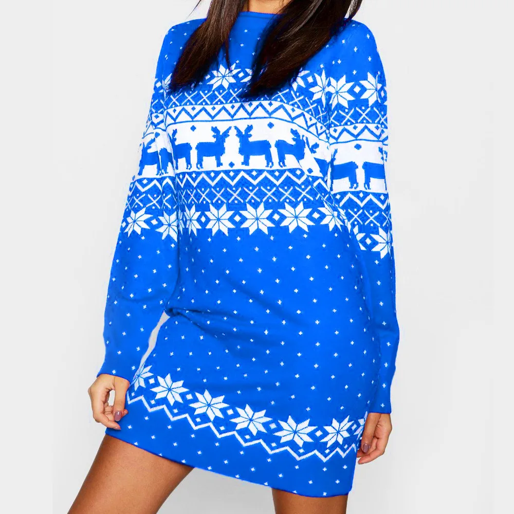 2020 Autumn and Winter New Christmas Printed Round Neck Long Sleeve Straight Tight Dress Skirt
2020 Autumn and Winter New Christmas Printed Round Neck Long Sleeve Straight Tight Dress Skirt