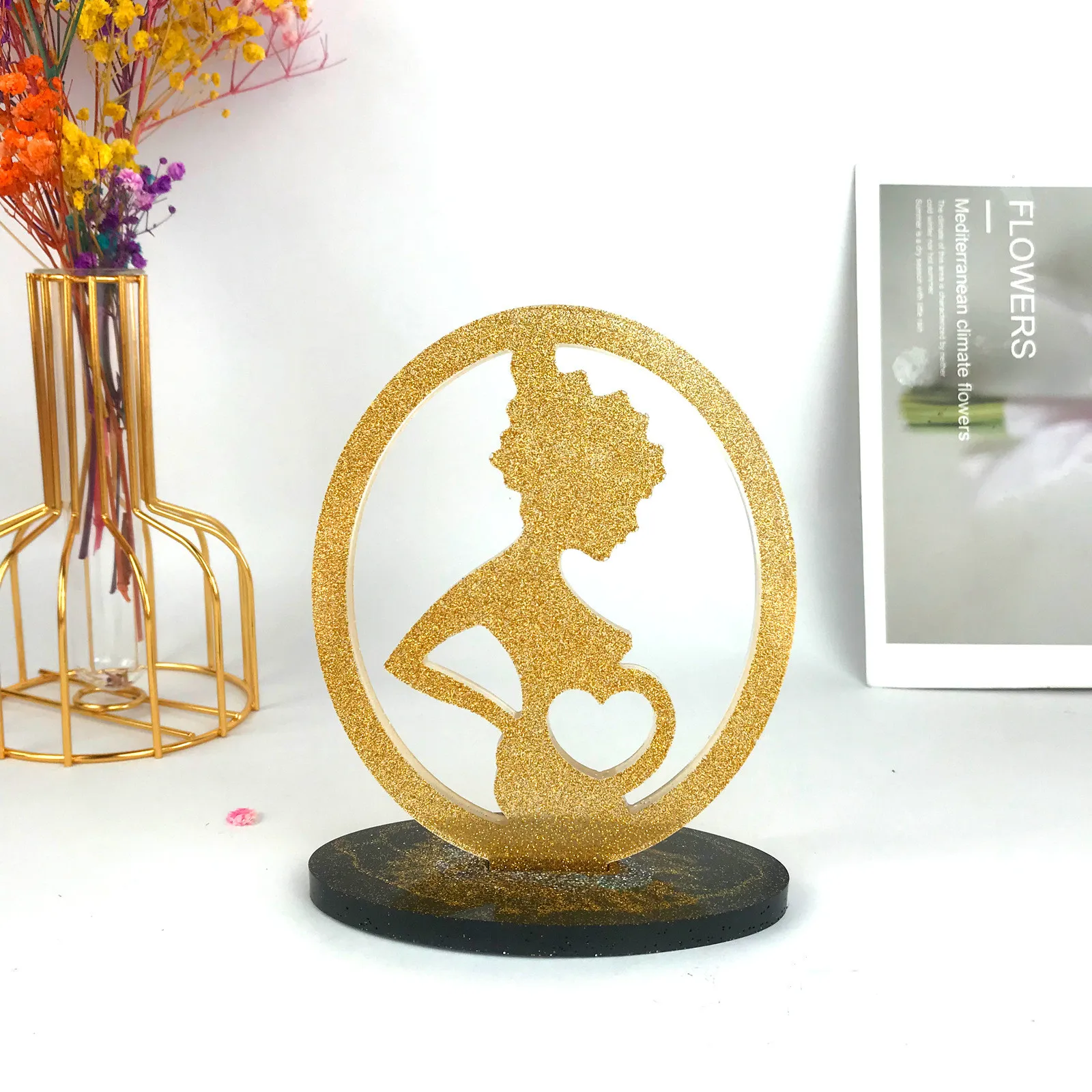 LOVE'N LV547F Mother's Day Desktop Decoration Silicone Resin Mould Diy Round Love Ornament Epoxy Mold For Mother's Day Gift
LOVE'N LV547F Mother's Day Desktop Decoration Silicone Resin Mould Diy Round Love Ornament Epoxy Mold For Mother's Day Gift