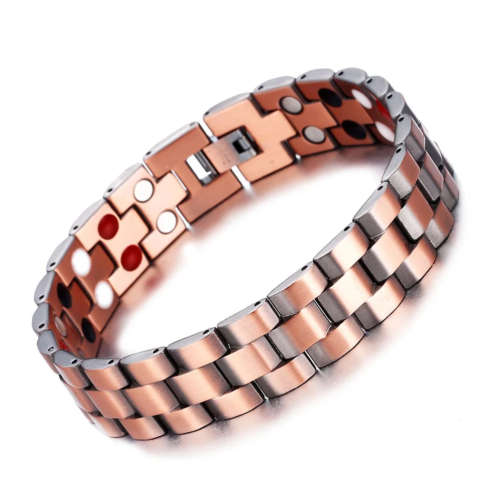 Bio Titanium Magnet Pure Copper Magnetic Therapy Bracelet for Pain Relief Arthritis Carpal Tunnel
Bio Titanium Magnet Pure Copper Magnetic Therapy Bracelet for Pain Relief Arthritis Carpal Tunnel