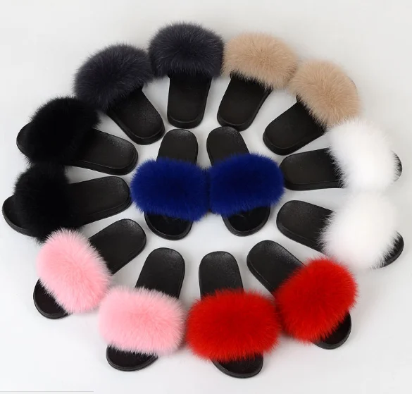 Customized Colorful Faux Fur Real Fox Fur Slides for Lady, Warm Winter Soft Women's Fur Slide Slippers, Customized color
Customized Colorful Faux Fur Real Fox Fur Slides for Lady, Warm Winter Soft Women's Fur Slide Slippers, Customized color
